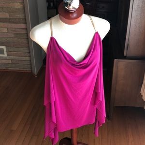 Express Tank Gold & Fuchsia L NWT Sexy!!!
